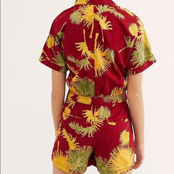 FREE PEOPLE Malibu Romper shorts tropical - Picture 2 of 12